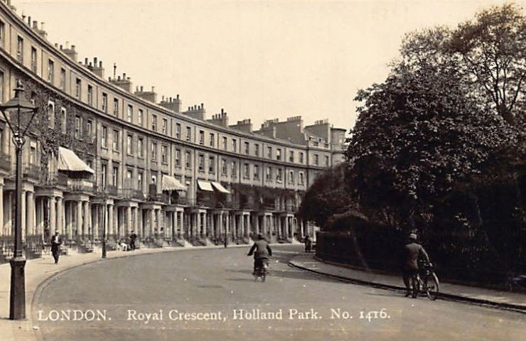 England London Royal Crescent Holland Park Vintage A4 Photo Print