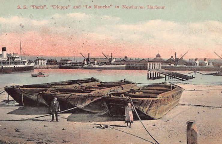 England Newhaven Ss Paris Dieppe And La Manche In Harbour Vintage A4 Photo Print
