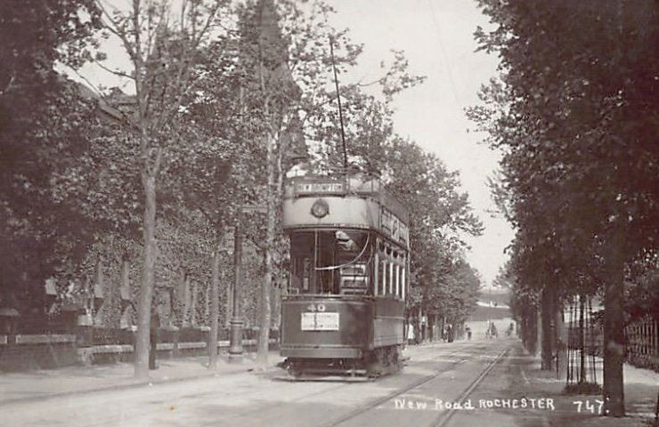 England Rochester Tram 40 To New Brompton New Road Vintage A4 Photo Print