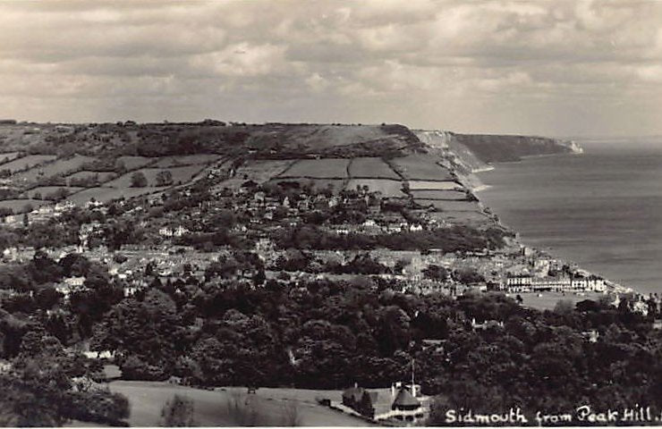 England Sidmouth From Peak Hill Vintage A4 Photo Print
