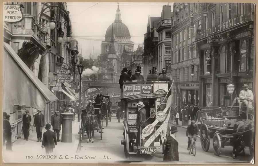 England Streets Of London 346 Vintage A4 Photo Print