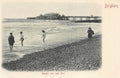 England Sussex Brighton Rough Sea And Pier Vintage A4 Photo Print