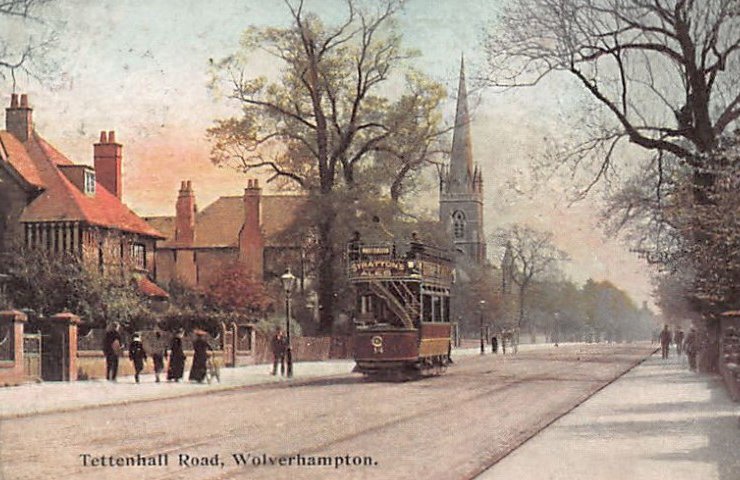England Wolverhampton Tettenhall Road Streetcar Vintage A4 Photo Print