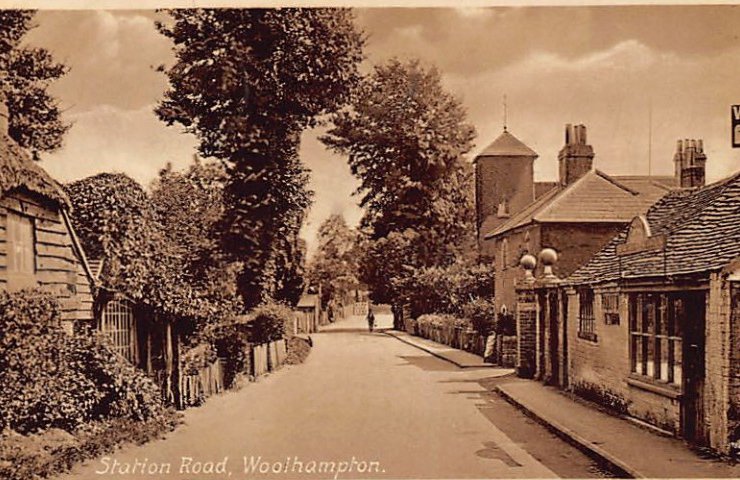 England Woolhampton Berks Station Road Vintage A4 Photo Print
