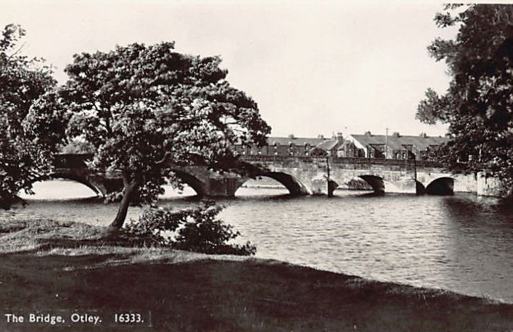 England Yorks Otley The Bridge Vintage A4 Photo Print