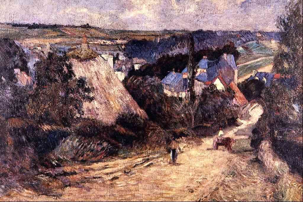 Entrance To A Village Gauguin Impressionism A4 Photo Print