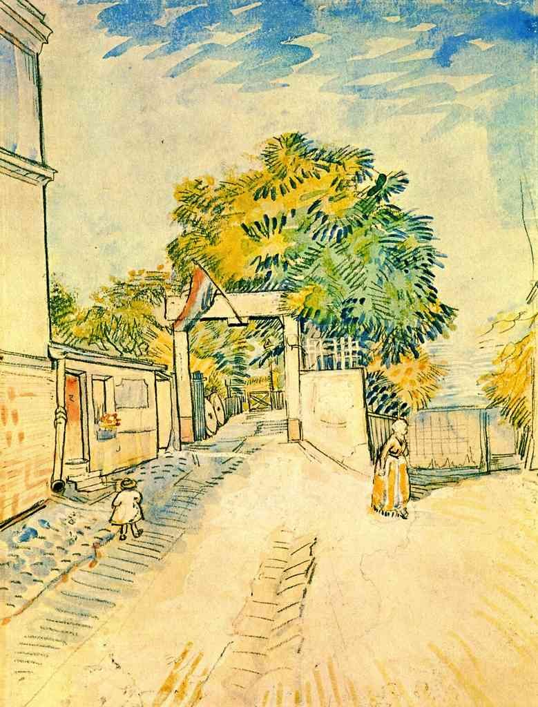 Entrance To The Moulin De La Galette Van Gogh A4 Photo Print