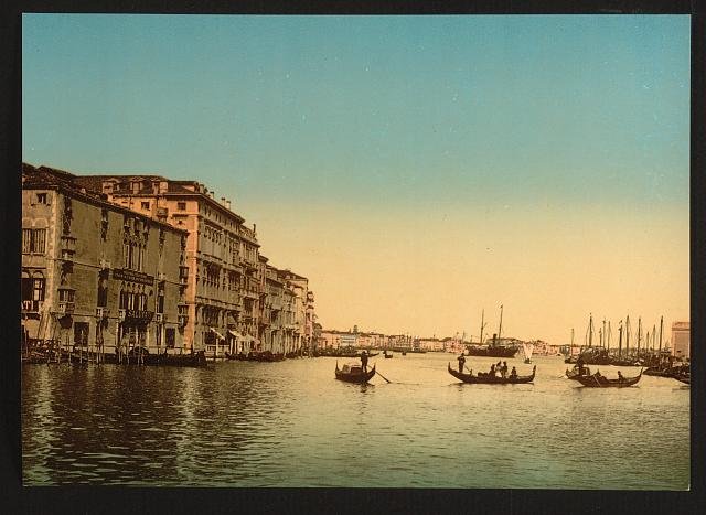 Entrance to Grand Canal Venice Vintage A4 Photo Print