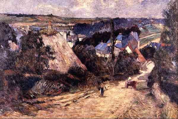 Entrance to a Village by Gauguin Impressionism A4 Photo Print