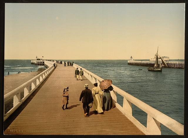 Entrance to port Ostend Vintage A4 Photo Print