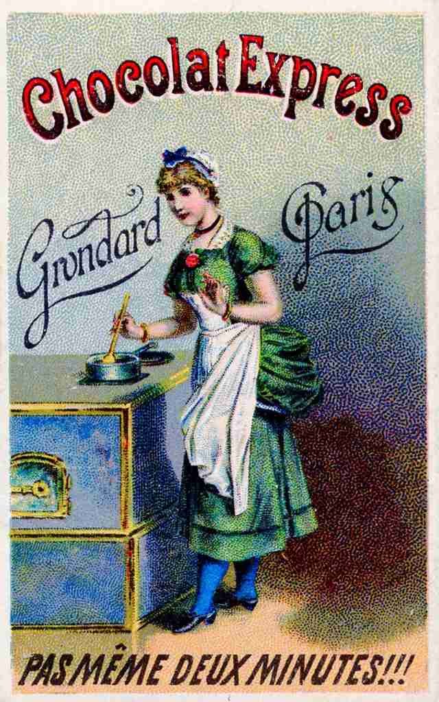 Ephemera Chocolat Express advertising card Vintage A4 Photo Print