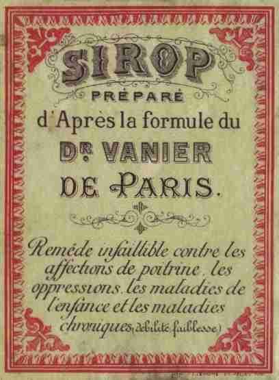 Ephemera Sirop label A4 Photo Print