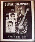 Epiphone Guitar Champions Vintage Retro Advert Ads A4 Photo Print