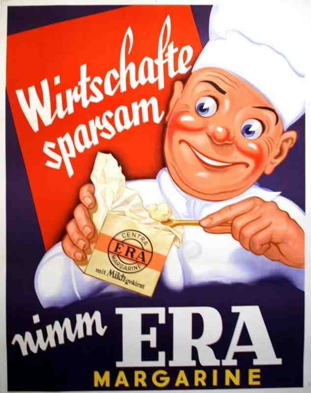Era Margarine German Food 1935 Swiss Vintage Advert A4 Photo Print