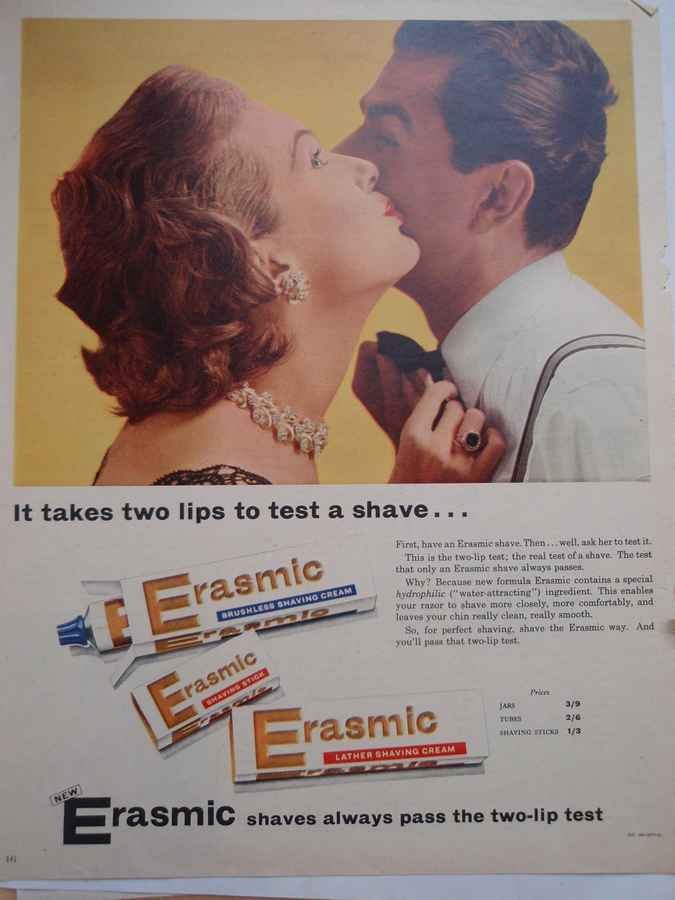Erasmic Shaving Foam barber advert A4 Photo Print