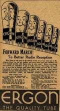 Ergon Radio Faces Vintage Retro Advert Ads A4 Photo Print