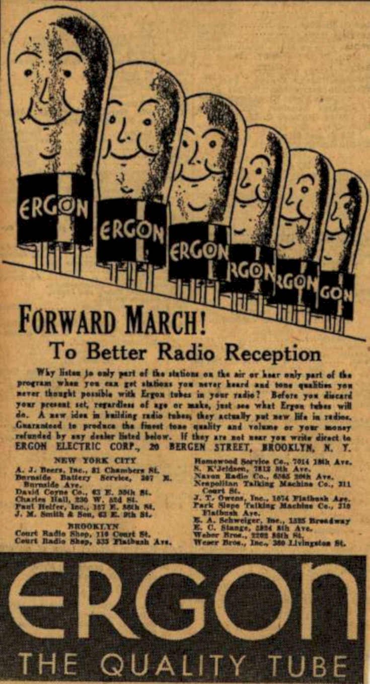 Ergon Radio Faces Vintage Retro Advert Ads A4 Photo Print