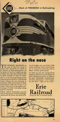 Erie Diamond Locomotive Vintage Retro Advert Ads A4 Photo Print