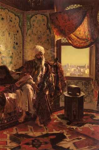 Ernst Rudolf Smoking The Hookah A4 Photo Print