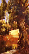 Ernst Rudolf The Staircase Under The Trees A4 Photo Print