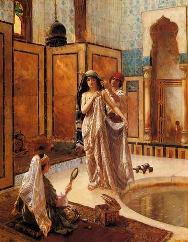 Ernst Rudolph The Harem Bath A4 Photo Print