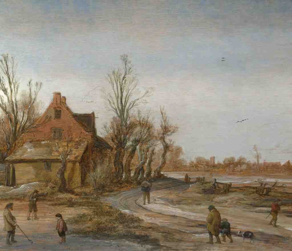Esaias van de Velde A Winter Landscape A4 Photo Print