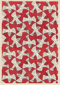 Escher flying fish A4 Photo Print