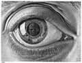 Escher2 079 Twon Eye A4 Photo Print