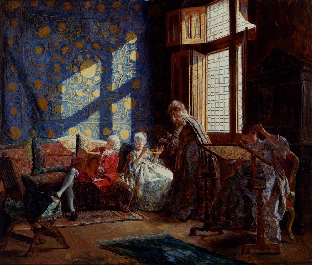 Escosura Ignacio Leon Y The Embroiderers Art A4 Photo Print UK