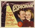 Espionage 1937 02  film star poster A4 Photo Print