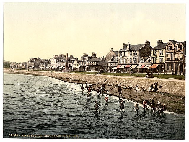 Esplanade from pier Helensburgh Vintage A4 Photo Print