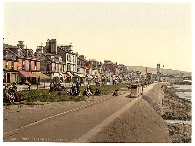 Esplanade from west Helensburgh Vintage A4 Photo Print