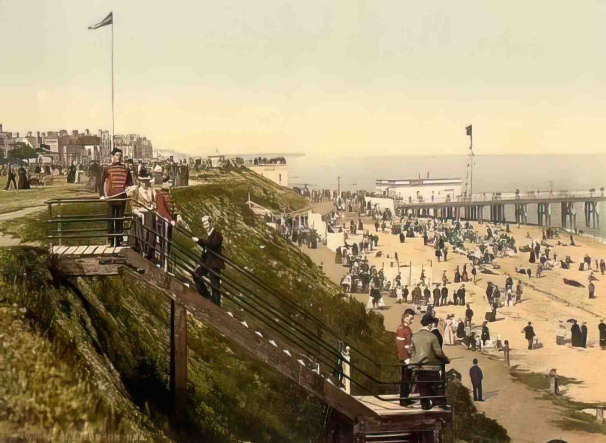 Essex Clacton on Sea Beach Vintage A4 Photo Print