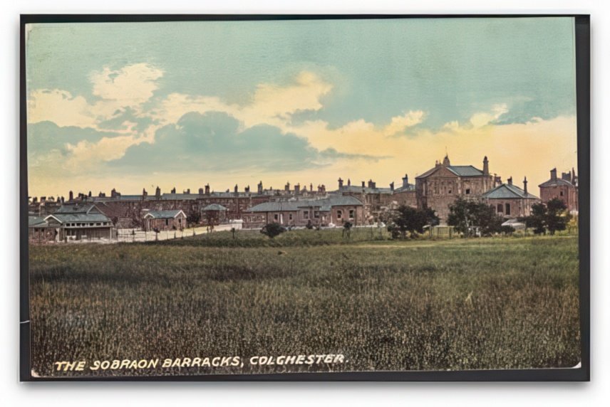 Essex Colchester The Sobraon Barracks From Across Fields Vintage A4 Photo Print