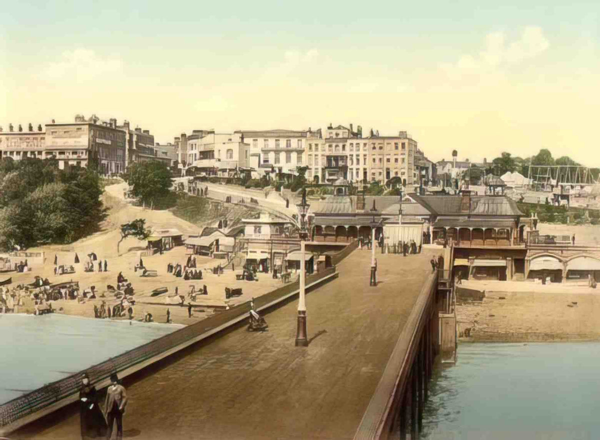Essex Southend from Pier II Vintage A4 Photo Print