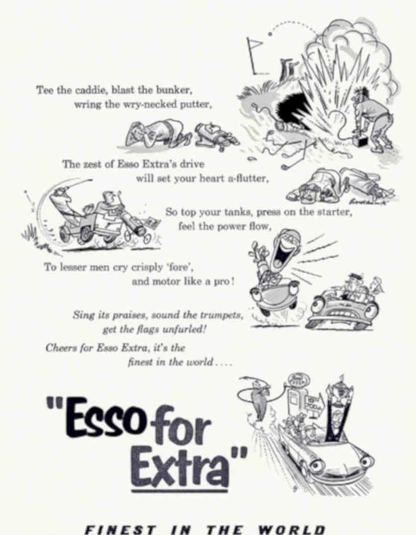 Esso Golf Extra Vintage Retro Advert Poster A4 Photo Print