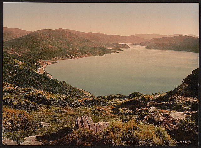 Estuary from Panorama Walks Barmouth Vintage A4 Photo Print