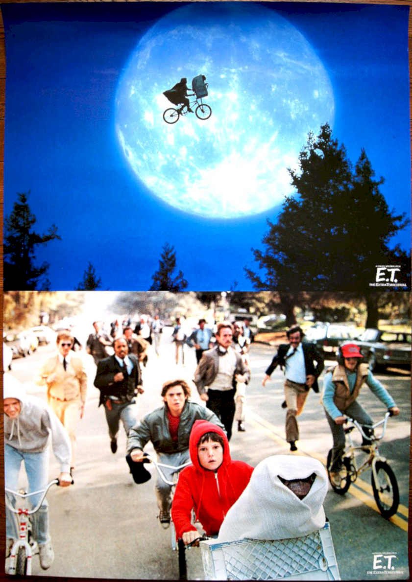 Et Bicycle Chase Vintage Retro Advert Poster A4 Photo Print