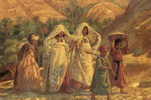 Etienne Dinet Arab Women And Children A4 Photo Print