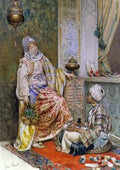 Ettore Simonetti In The Dressing Room A4 Photo Print