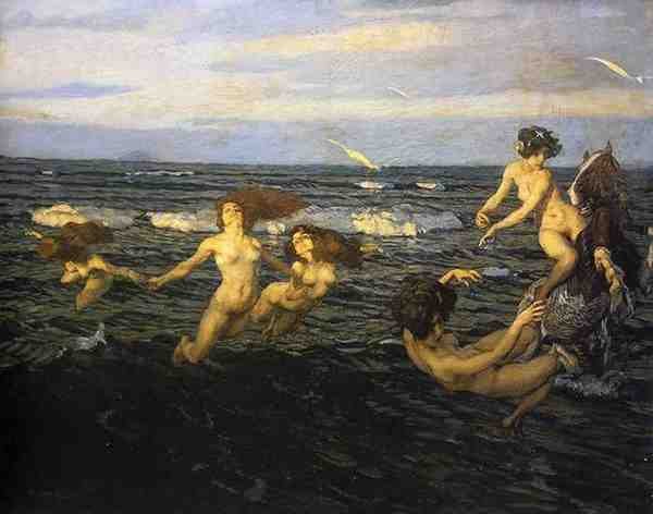 Ettore Tito Le Ondine A4 Photo Print