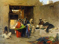 Eugene Alexis Girardet At The Souk A4 Photo Print