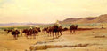 Eugene Alexis Girardet Caravanes De Sel Dans Le Desert A4 Photo Print
