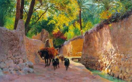 Eugene Alexis Girardet On The Way To Market A4 Photo Print