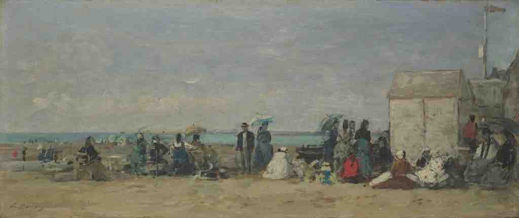 Eugene Boudin Beach Scene, Trouville 1 A4 Photo Print