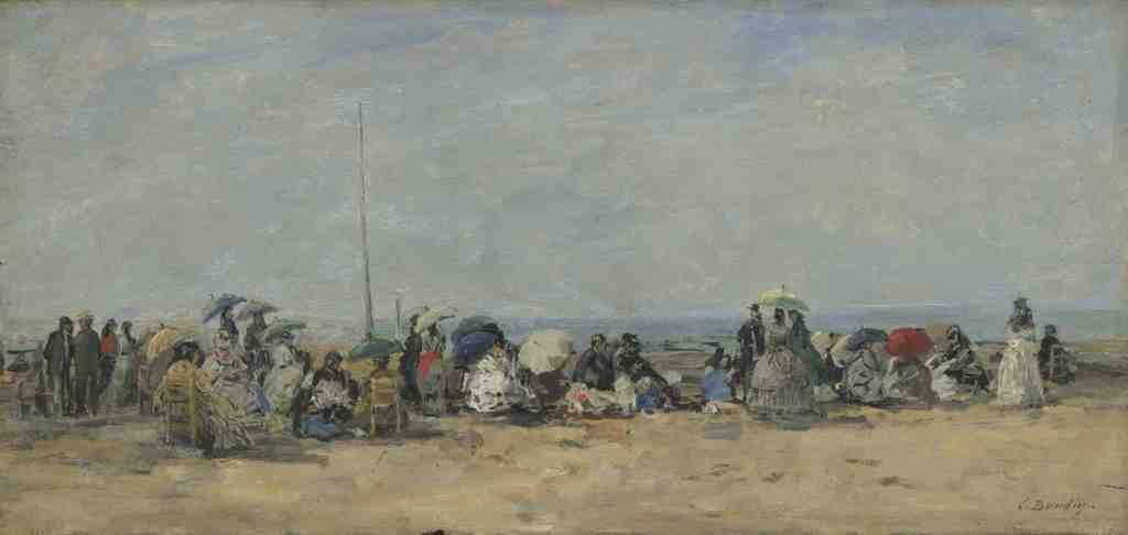 Eugene Boudin Beach Scene, Trouville A4 Photo Print