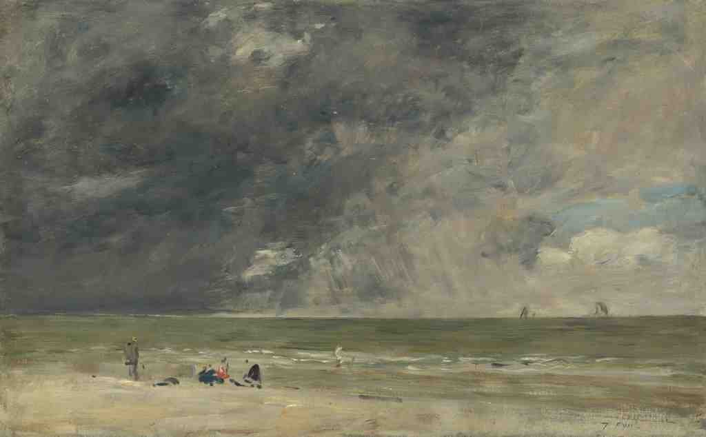 Eugene Boudin Beach at Trouville A4 Photo Print