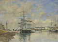 Eugene Boudin Deauville Harbour A4 Photo Print