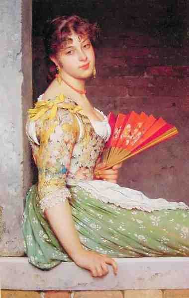 Eugene De Blaas Daydreaming A4 Photo Print