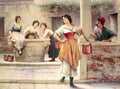 Eugene De Blaas Flirtation At The Well A4 Photo Print